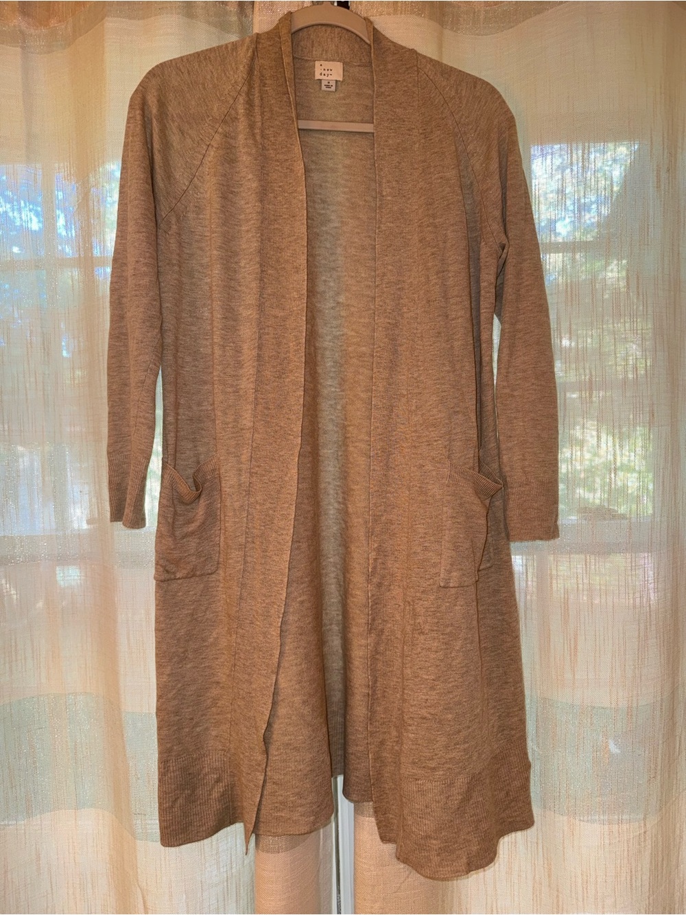 a new day Long Cardigan in Brown Size Small Like New